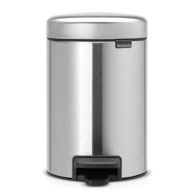 Brabantia pedalspand - mat stål - 3 liter