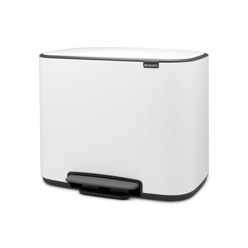 Brabantia affaldssortering Bo pedalspand - hvid - 11+23 liter