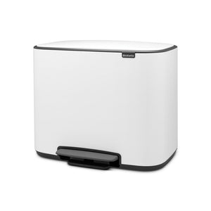 Brabantia affaldssortering Bo pedalspand - hvid - 11+23 liter