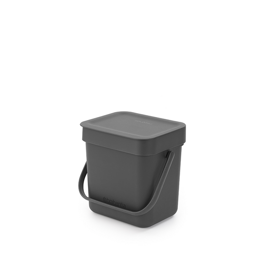 Brabantia Sort & Go affaldsspand m. låg - grey - 3 liter