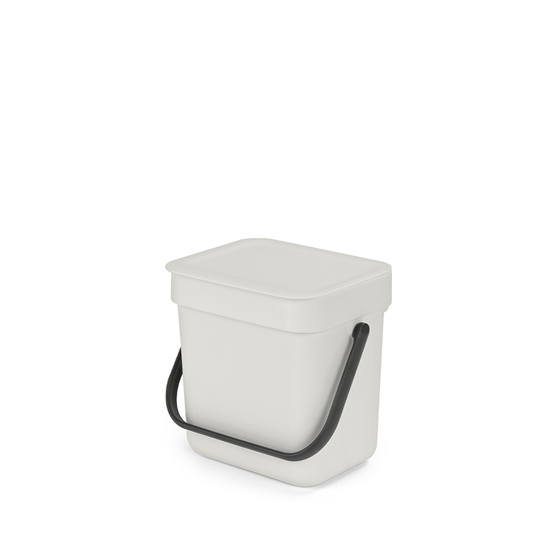 Brabantia Sort & Go affaldsspand m. låg - light grey - 3 liter
