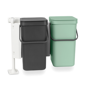 Brabantia Sort & Go indbygningsmodul - grey/jade green - 12 liter / 2 stk