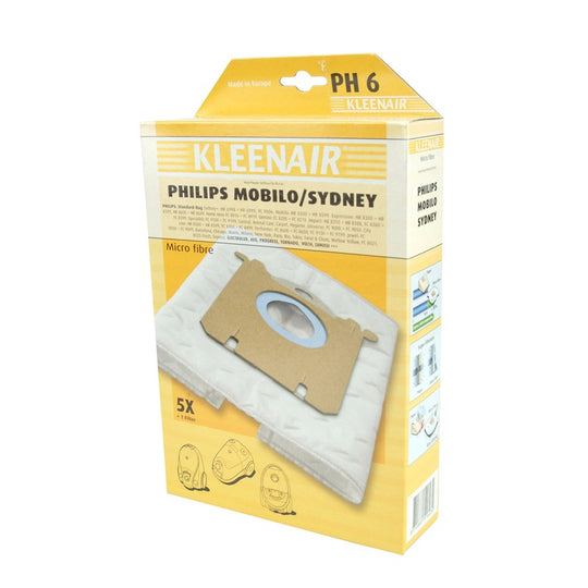 Kleenair støvsugerposer PH 6 Philips Mobilo/ Sydney