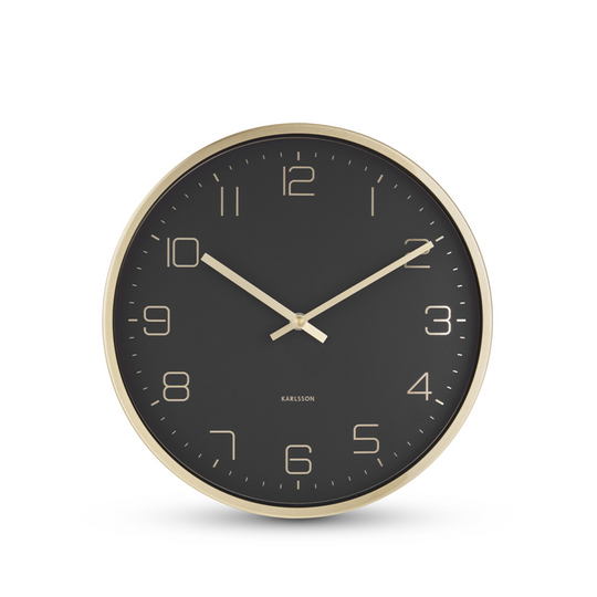 Karlsson Elegance Vægur Guld/Sort 30 Cm