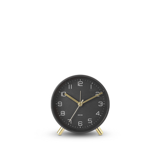 Karlsson Lofty Vækkeur Metal/Sort 11 Cm