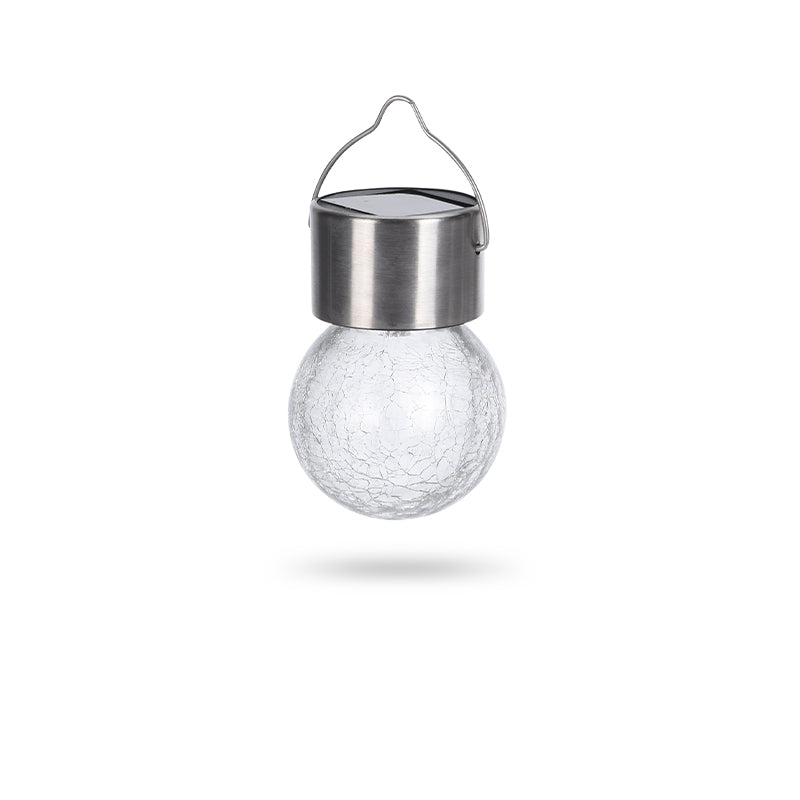 Solcellelampe i rustfrit stål Ø6 cm