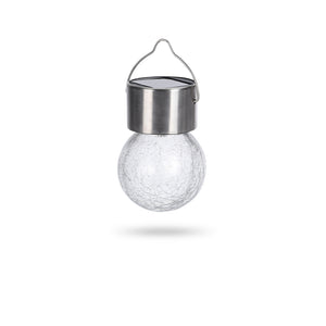 Solcellelampe i rustfrit stål Ø6 cm