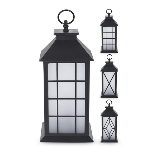LED lanterne 30 cm sort