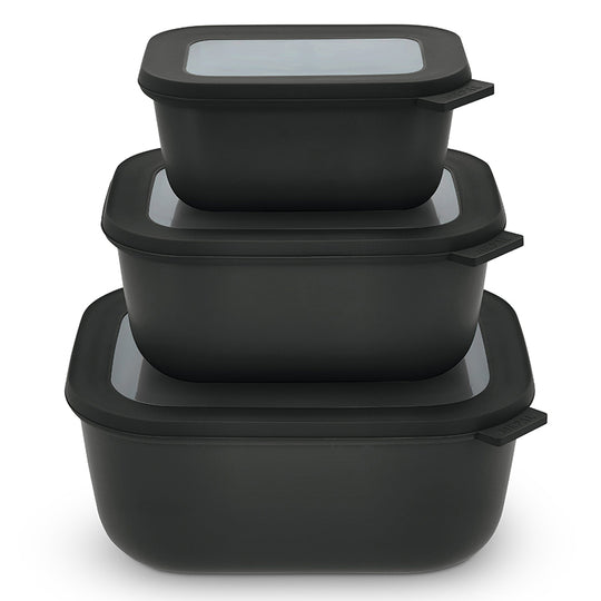 Mepal Cirqula skålesæt med låg høj rektangulær sort