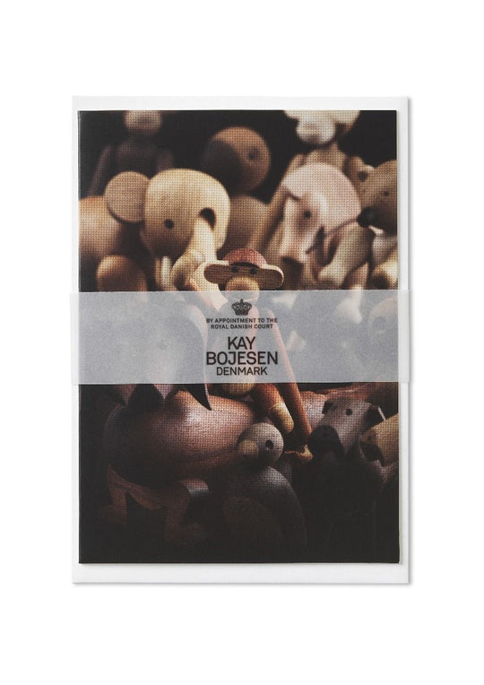 Kay Bojesen A6 Kort, med forskellige trædyr