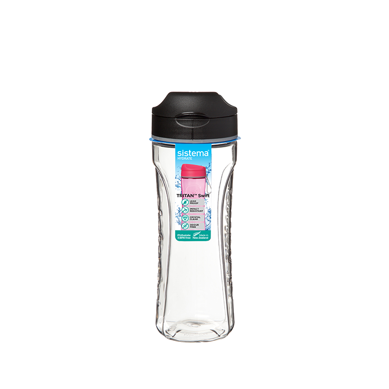 Sistema Tritan Swift Drikkeflaske Sort 600 ml