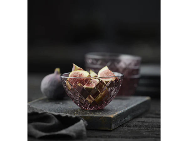 Lyngby Glas Sorento Skål Lyserød, 4 stk