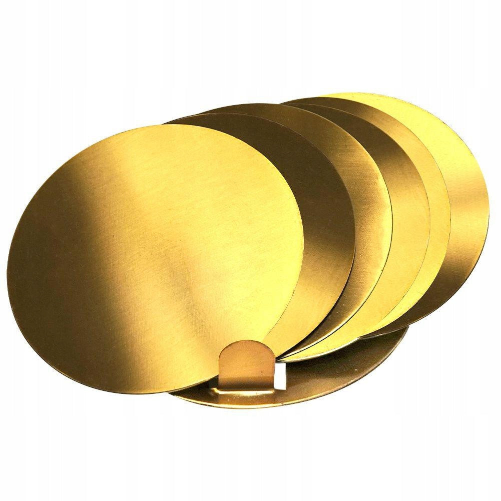 Coaster i messing m. holder - 5 stk