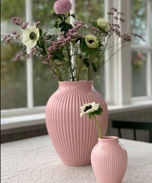 Knabstrup vase, rosa, 12,5 cm