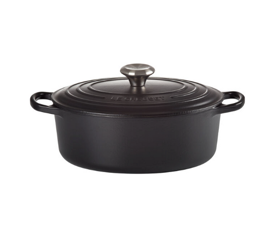 Le Cruset Oval gryde 27cm, mat sort