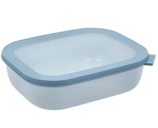 Mepal Cirqula Rekt. Skål m. Låg 2000 ml, Nordic Blue