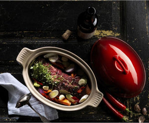 Le Creuset oval stegeso, cerise