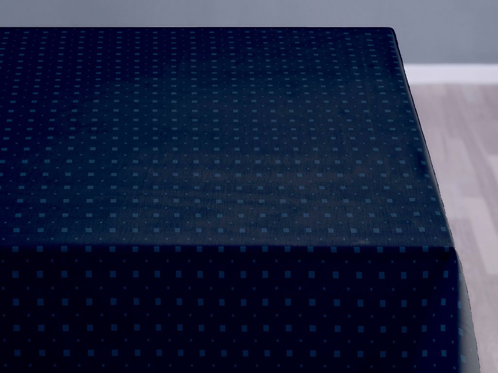Södahl Damask Dug Squares Indigo, 140x220