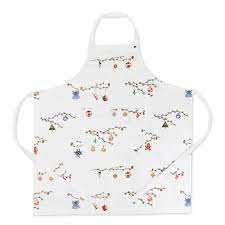 Hammershøi Christmas Forklæde, Hvid Med Dekoration