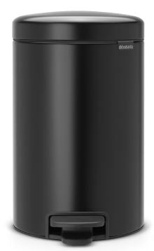 Brabantia Pedalspand Newicon - Mat Sort - 12 liter