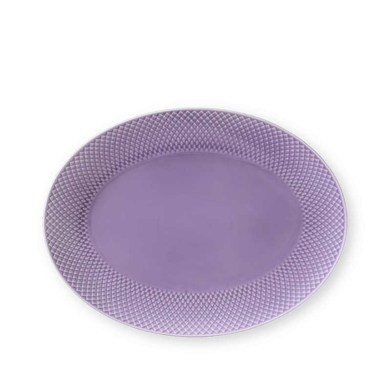 Lyngby Porcelæn Rhombe ovalt fad, 35x26.5 cm
