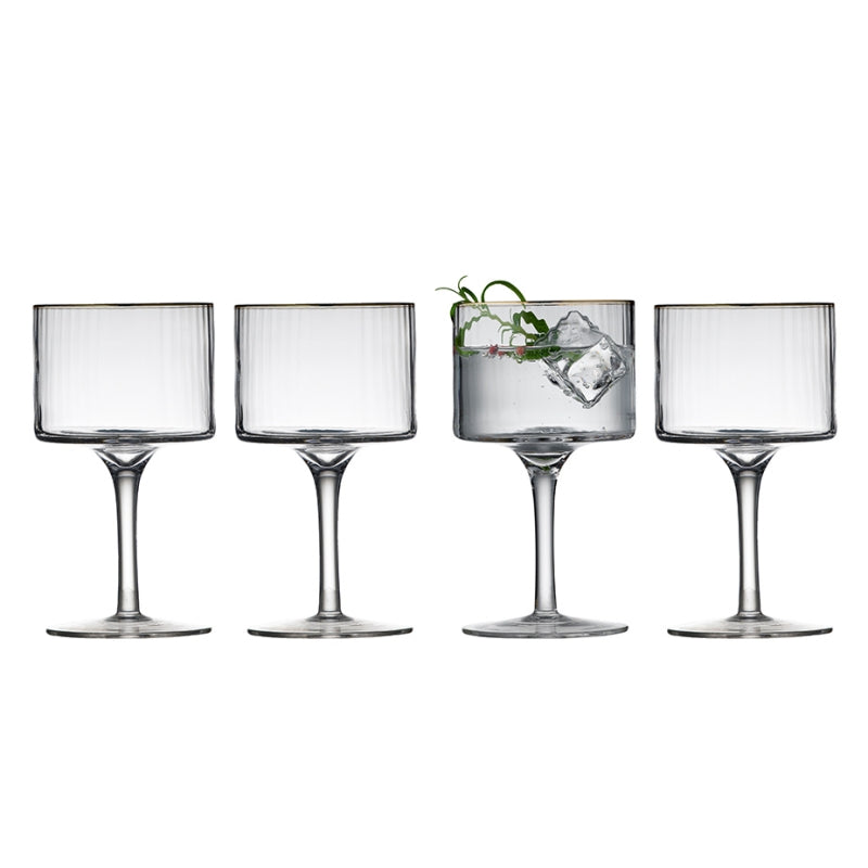 Lyngby Glas Palermo Gold, gin og tonicglas 4 stk