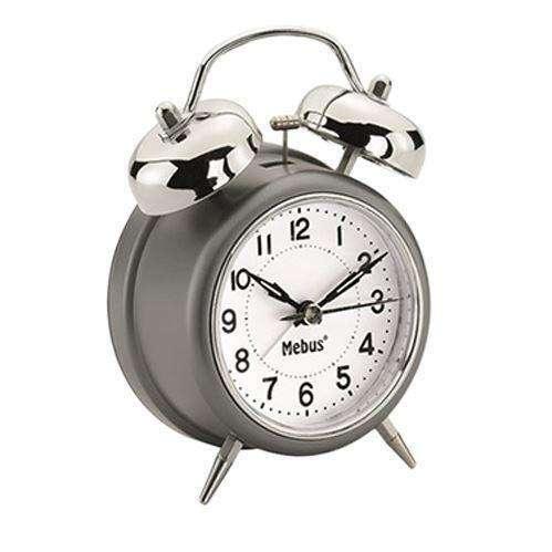 Mebus Gammeldags vækkeur, grå