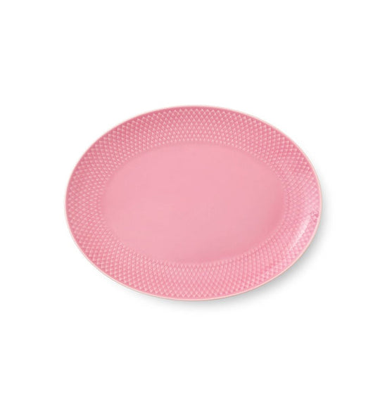 Lyngby Rhome Ovalt Serveringsfad Rosa 28,5x21,5