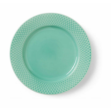 Lyngby Rhombe Frokosttallerken Aqua, Ø21