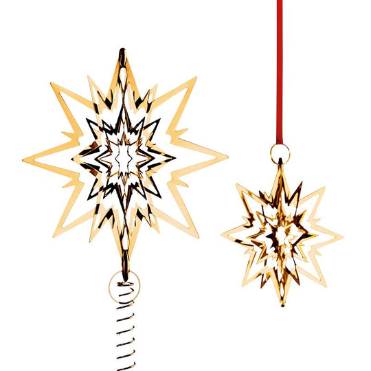 Georg Jensen topstjerne - forgyldt - Stor